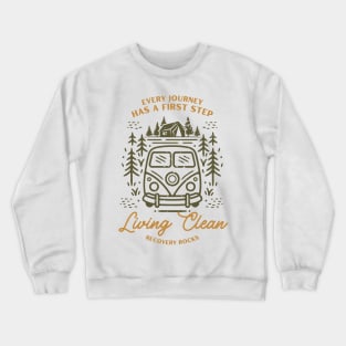 Living Clean Recovery Rocks Crewneck Sweatshirt